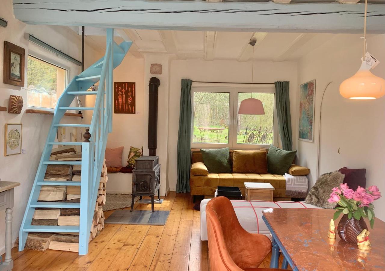 Ferienwohnung Kleine Kunstremise Mit Holzofen Burg Freienfels Weinbach Exterior foto