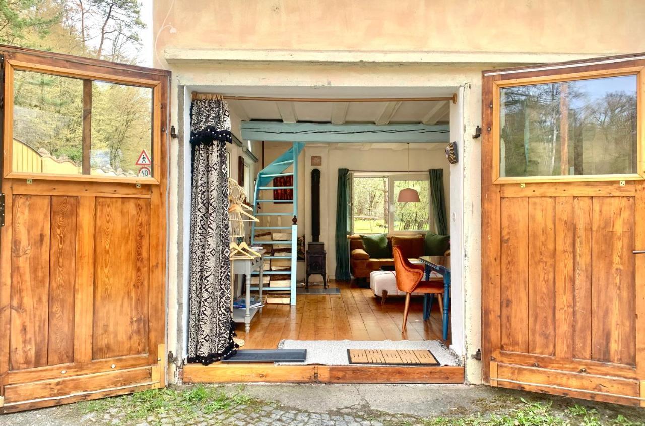 Ferienwohnung Kleine Kunstremise Mit Holzofen Burg Freienfels Weinbach Exterior foto